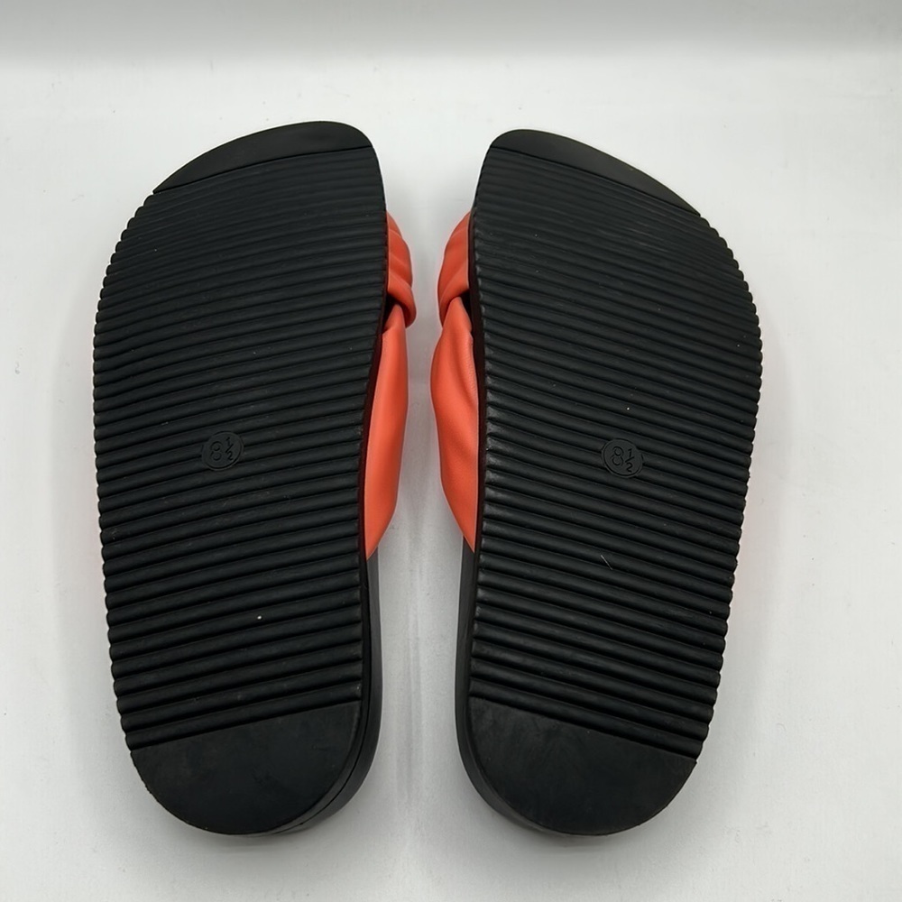 A New Day Orange Twist Black Flat Summer Sandals Size 8.5 - Picture 9 of 9